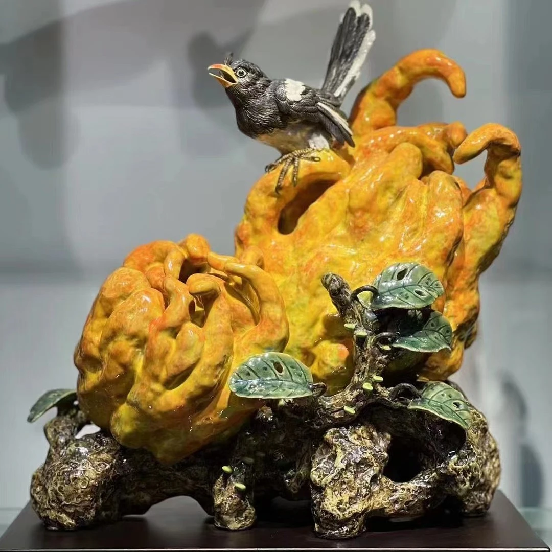 《得心应手》大师作品36*22*42，陶瓷作品，家居公司礼品手工摆件