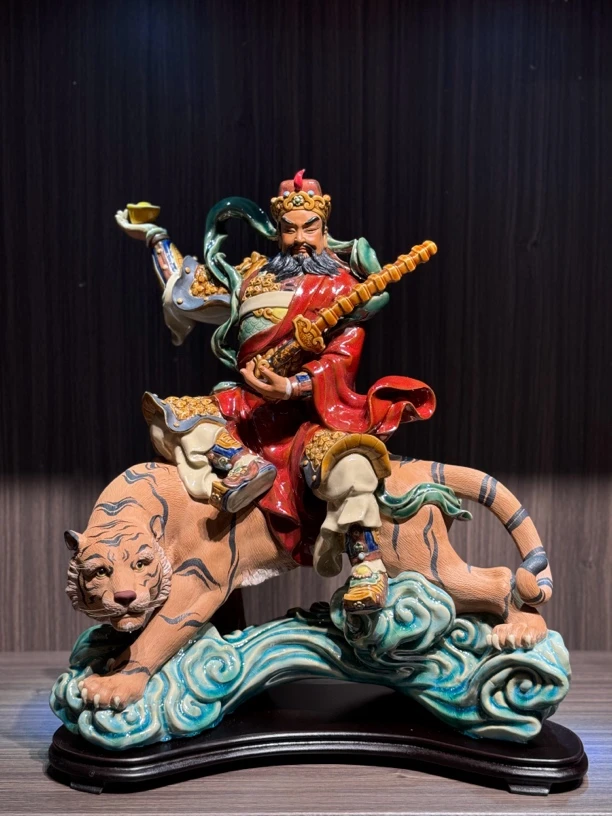 【财神】陶瓷40*22*46家居公司会所餐厅禅室礼品手工招财摆件