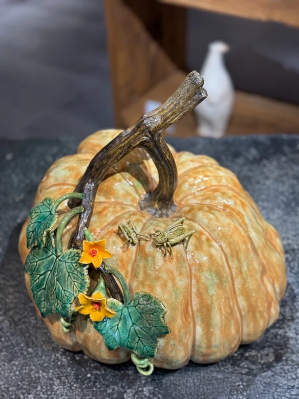 大号【金瓜】陶瓷34*32*35家居玄关电视柜沙发柜公司会所禅空间礼品