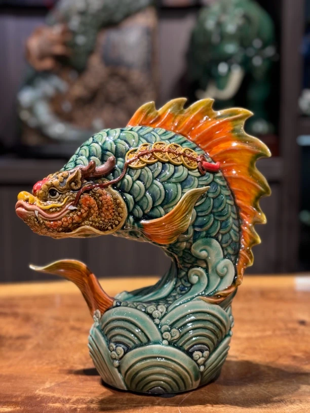 【独占鳌头】23*13*28家居书房客厅公司办公室长辈领导朋友礼品陶瓷