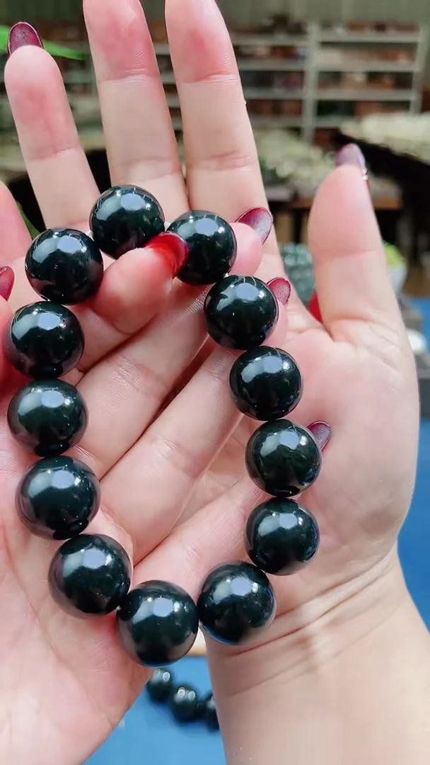 【闪购商品】和田玉手串未镶嵌库尔干塔青18