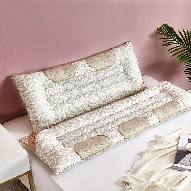 长枕头双人枕米护颈椎一体家用长款情侣枕长枕带枕套学生舒适轻巧