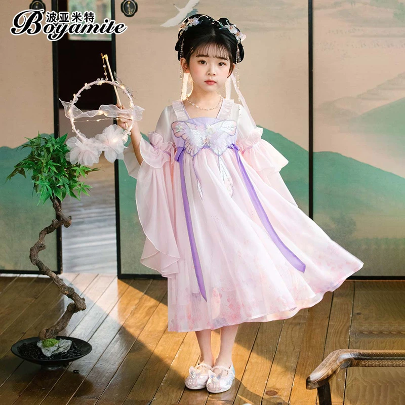 BOYAMITE/波亚米特女童汉服裙夏季2024新款儿童洋气连衣裙24307