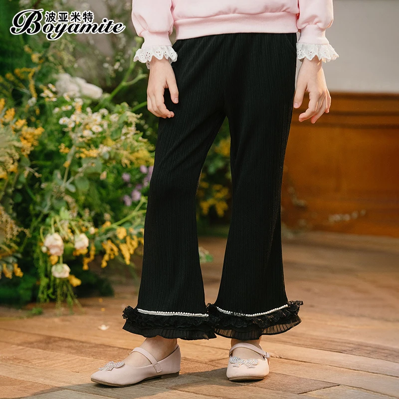 BOYAMITE/波亚米特女童休闲裤春季2024新款儿童洋气长裤裤子24066