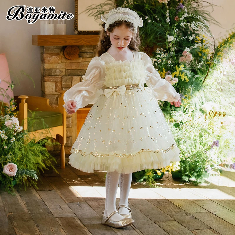 BOYAMITE/波亚米特女童洛丽塔公主裙2024新款连衣裙亮片裙子24039