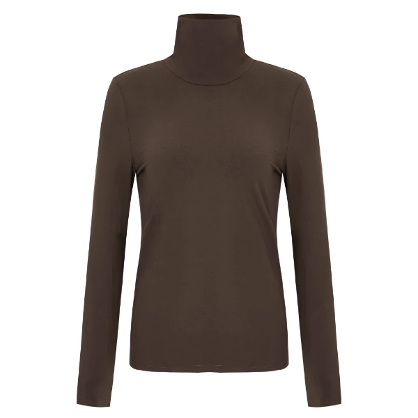 【小花专属】修身长袖纯色百搭T恤气质时尚打底衫331090-96350