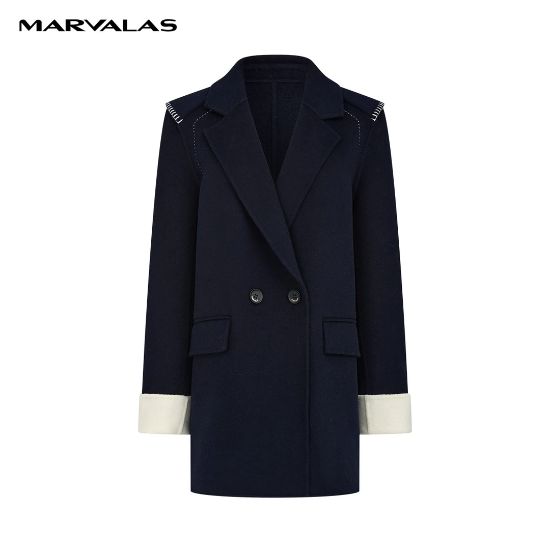 【陈大可】曼德诗精纺外套季双面呢大衣M426307033