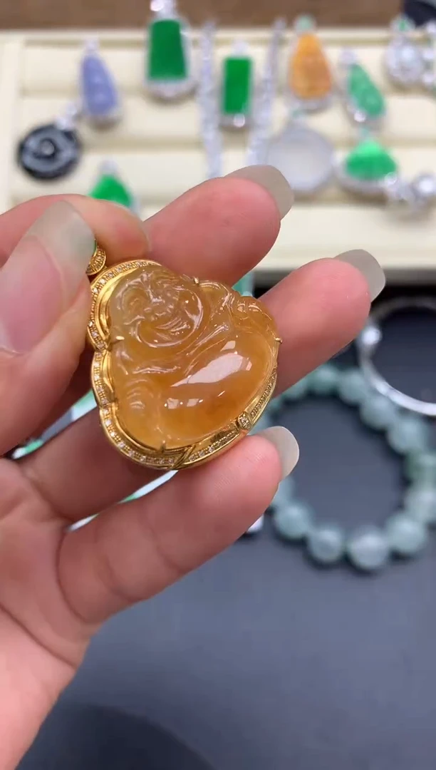 【闪购商品】翡翠颈饰18K金镶嵌559-多人