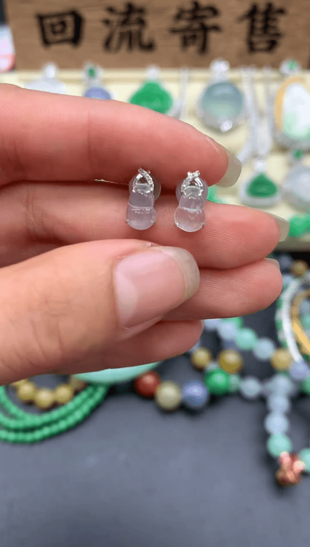 【闪购商品】翡翠耳饰18K金镶嵌51-多人