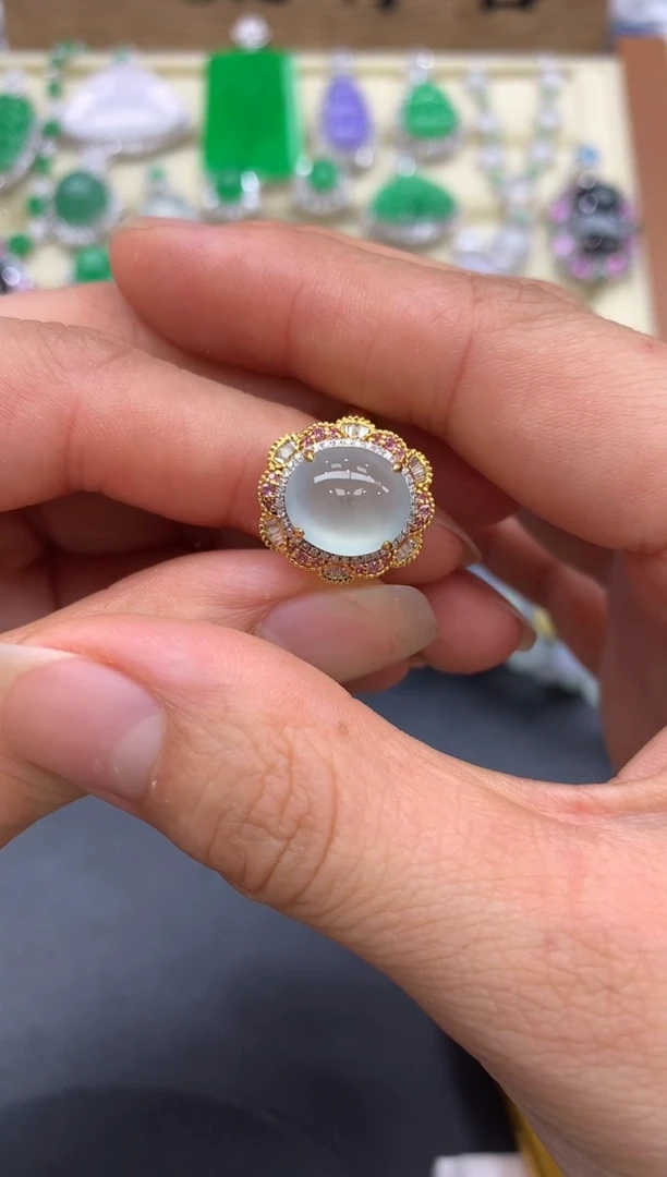 【闪购商品】翡翠戒指18K金镶嵌357-中国好珍宝