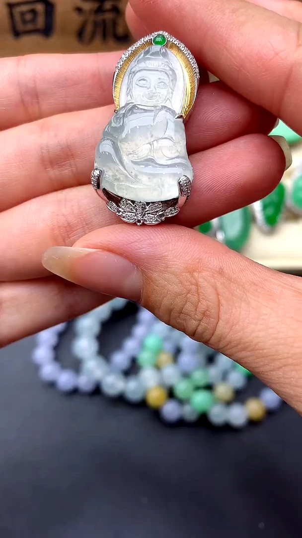 【闪购商品】翡翠颈饰18K金镶嵌342-中国好珍宝