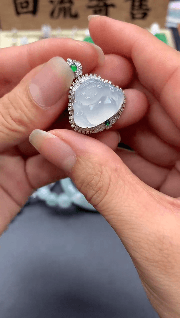 【闪购商品】翡翠颈饰18K金镶嵌328-多人