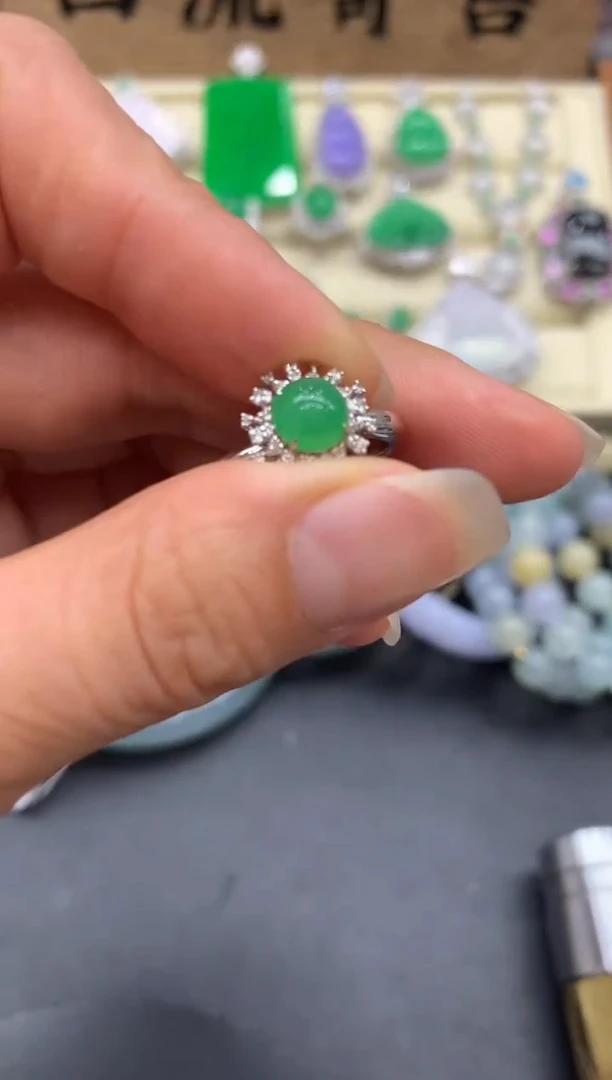 【闪购商品】翡翠戒指18K金镶嵌293-中国好珍宝