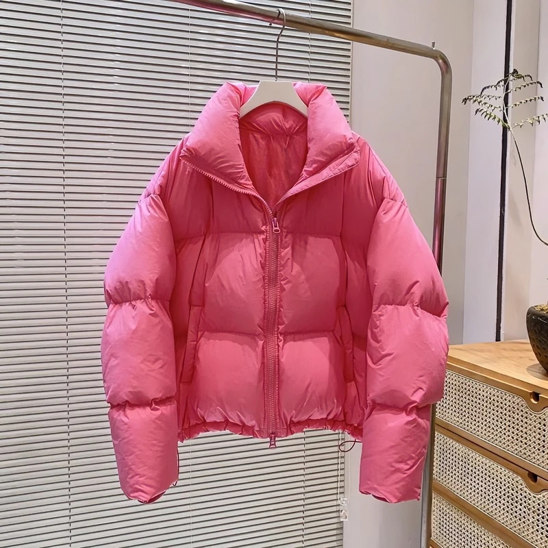 波司澄羽绒服多巴胺韩版亮色短款羽绒女2023年新款加厚小个子宽松
