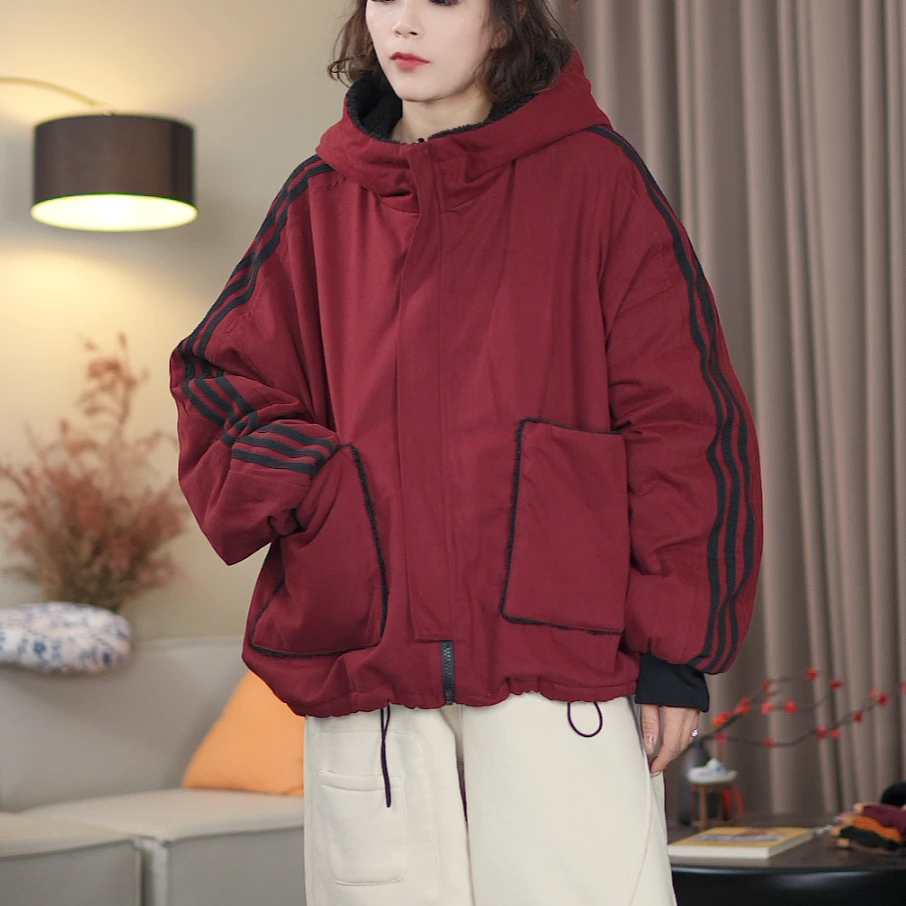 加绒双面穿休闲外套女S1226