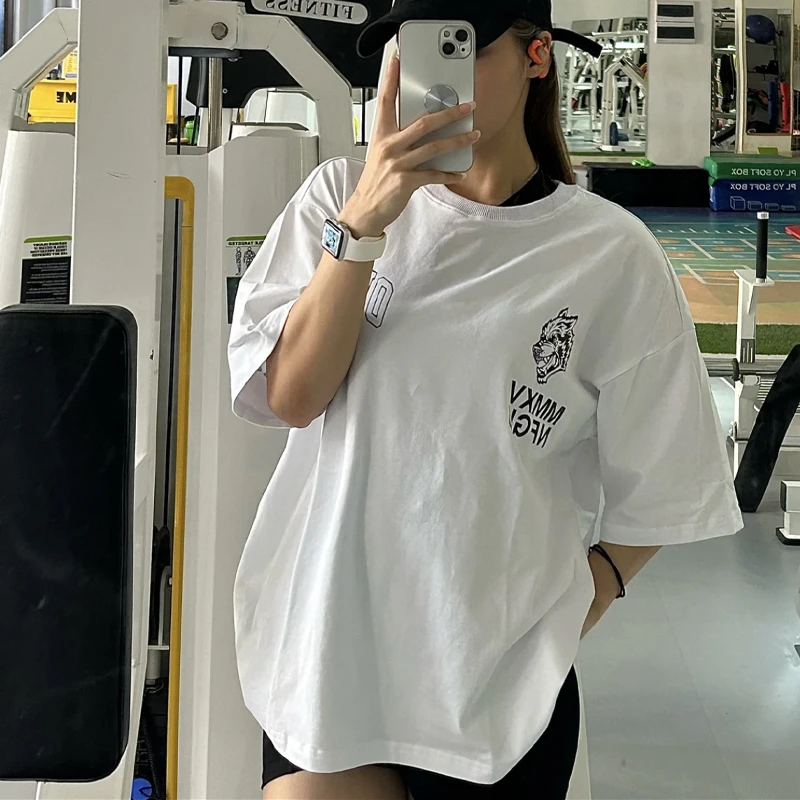 【QC】8188宽松长款大T运动休闲日常打底T恤女