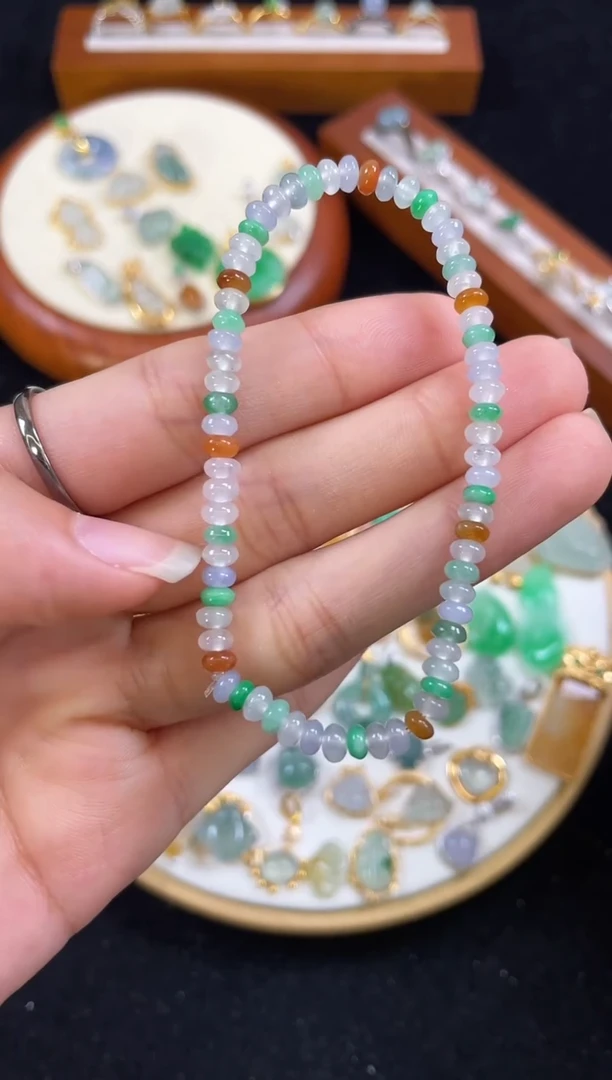 【闪购商品】翡翠套链未镶嵌一个  JK352
