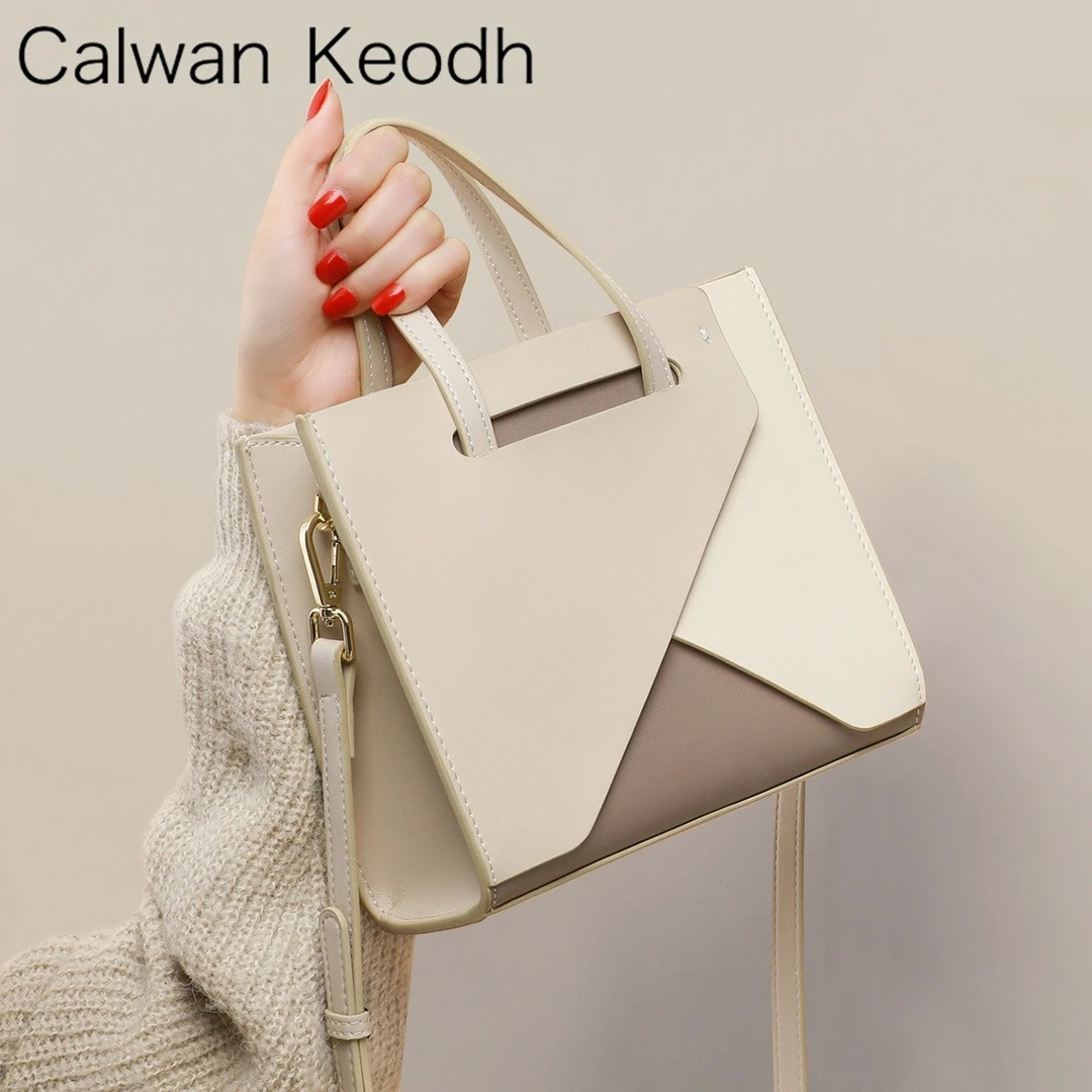 Calwan Keodh真皮包包女包斜挎包单肩手提包生日礼物送女友送老婆