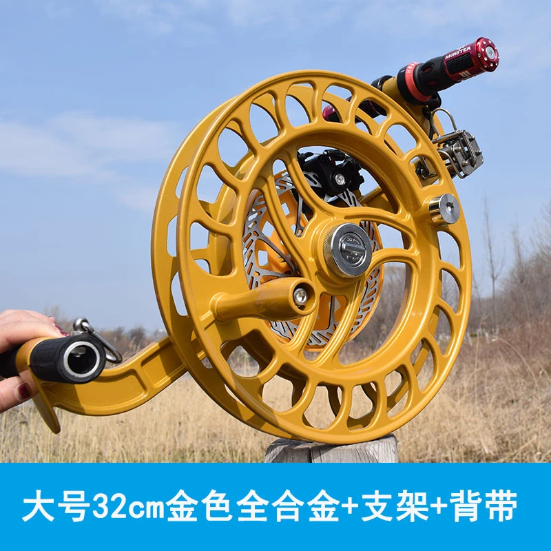 32cm合金轮大型风筝专业轮手刹防倒转潍坊专业高档风筝轮大风筝轮