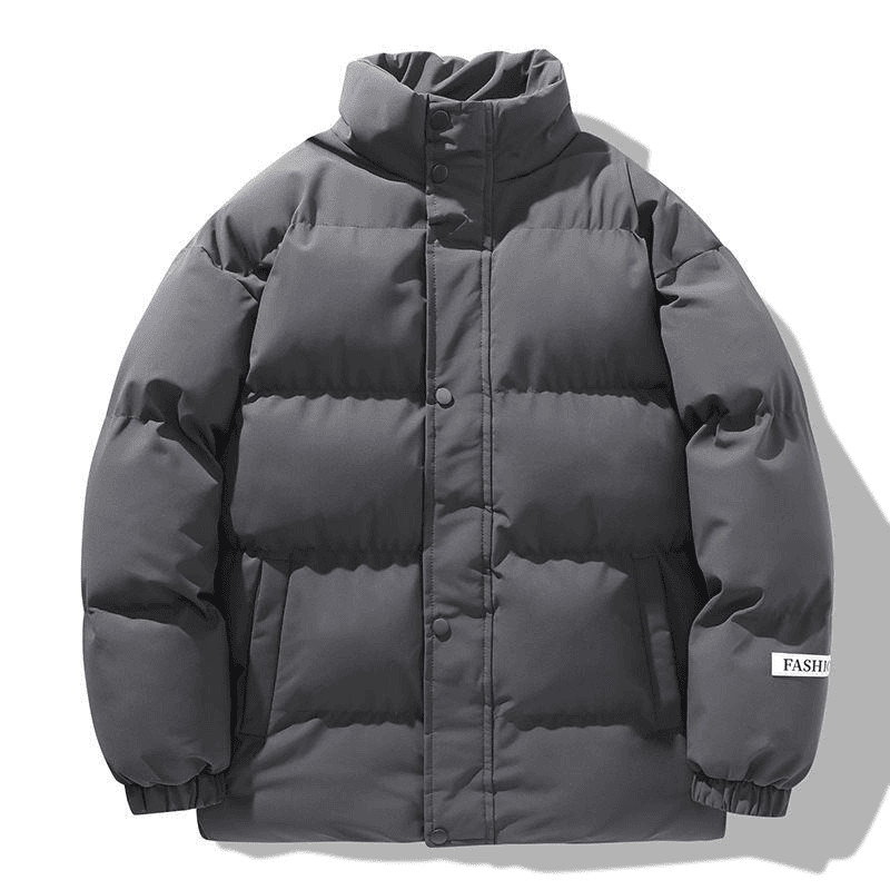 冬季鸿星正 品牌新款秋冬羽绒服纯色加绒情侣加厚保暖情侣外套冬