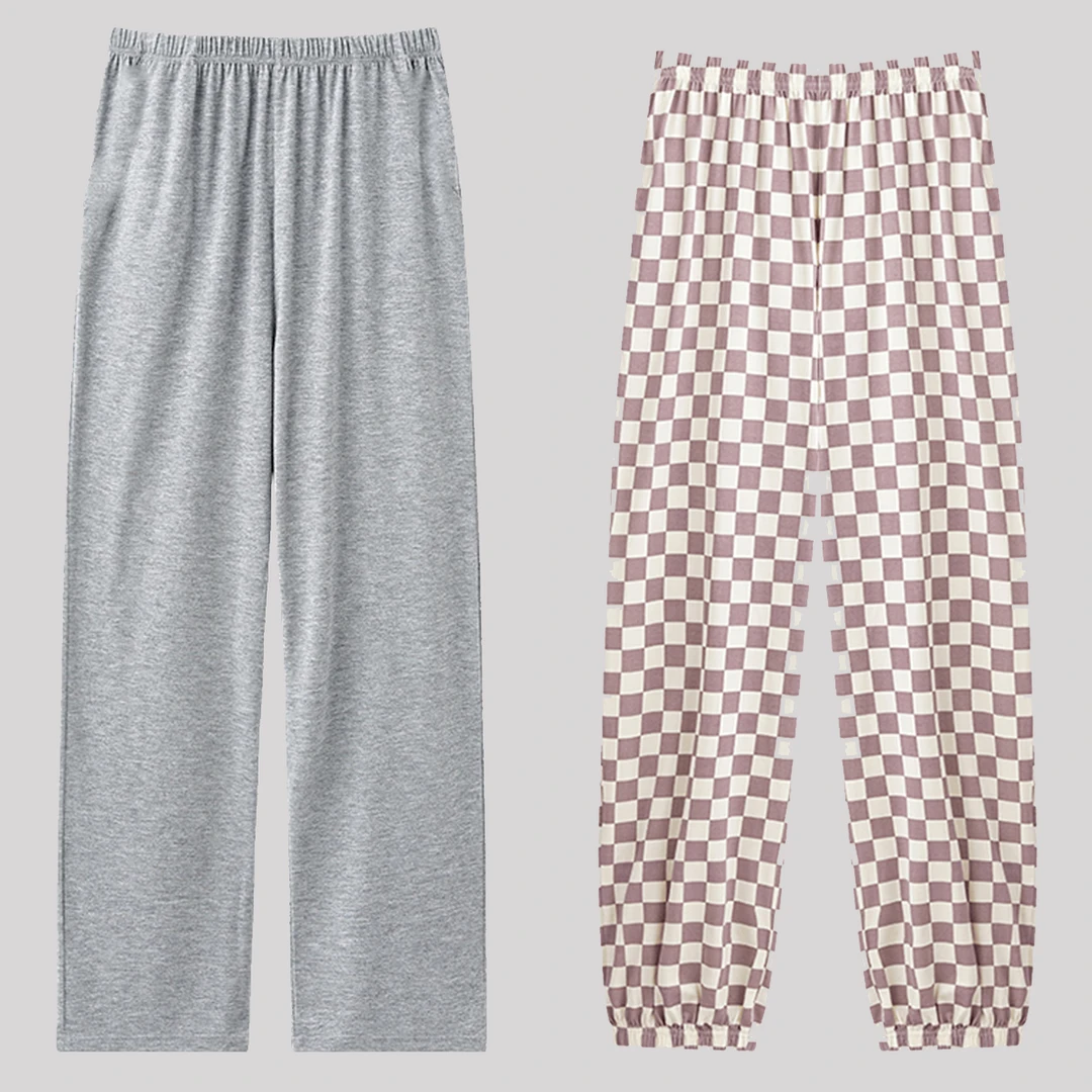 小个子学生睡裤女士秋季薄款居家长裤薄款春秋款大码可外穿家居裤