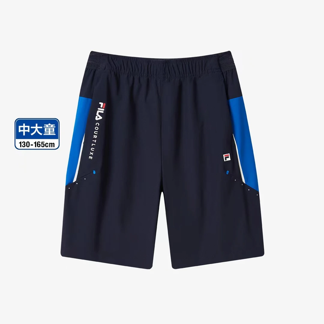 FILA斐乐儿童【网球系列】男中大童夏季针织五分短裤K12B433605F