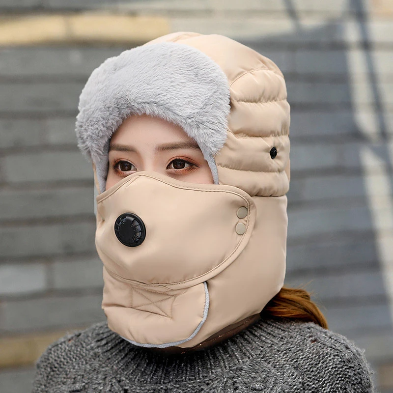 2024冬季男女帽子新款防风眼镜风雪帽加厚骑行防寒雷锋帽保暖帽子