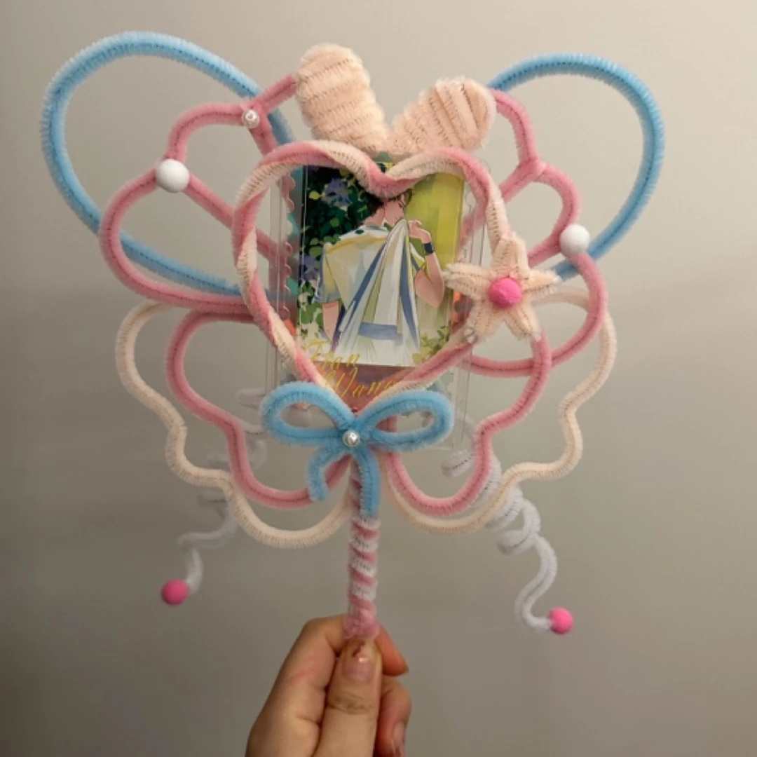 蝴蝶扭扭棒魔法棒花DIY送女朋友闺蜜礼物手工材料成品情侣照片