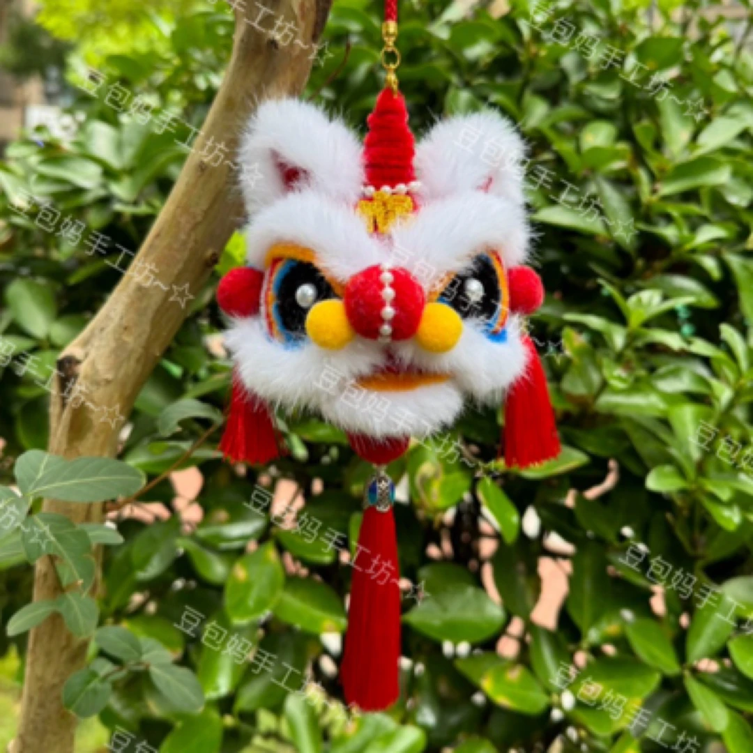豆包妈手工坊专属加密扭扭棒手工醒狮平安符材料包DIY车挂件礼物