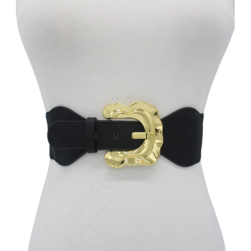 大衣腰封女高级感配裙子潮流外搭毛衣松紧弹力百搭装饰宽黑色配饰