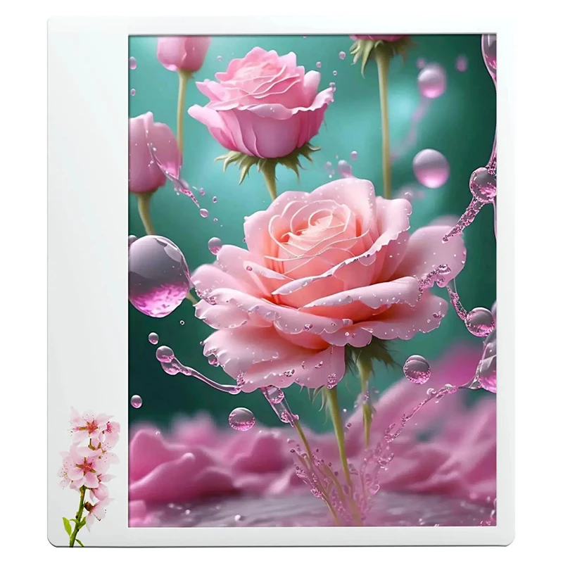 5D钻石画2023新款满钻客厅点贴钻带框砖石秀十字绣满钻卧室玫瑰花