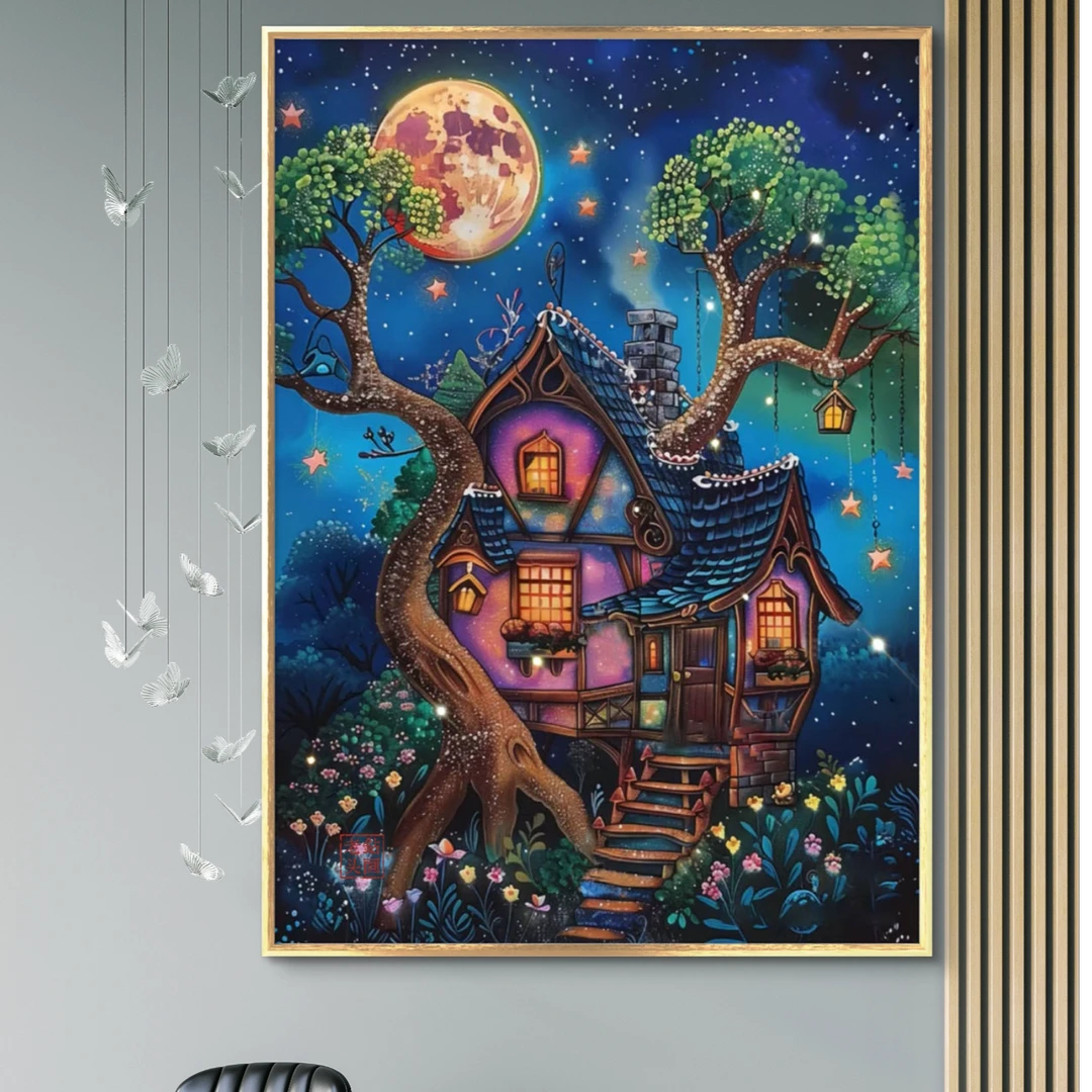 风景钻石画满钻客厅手工diy贴钻十字绣2024新款卧室高难度全钻5D