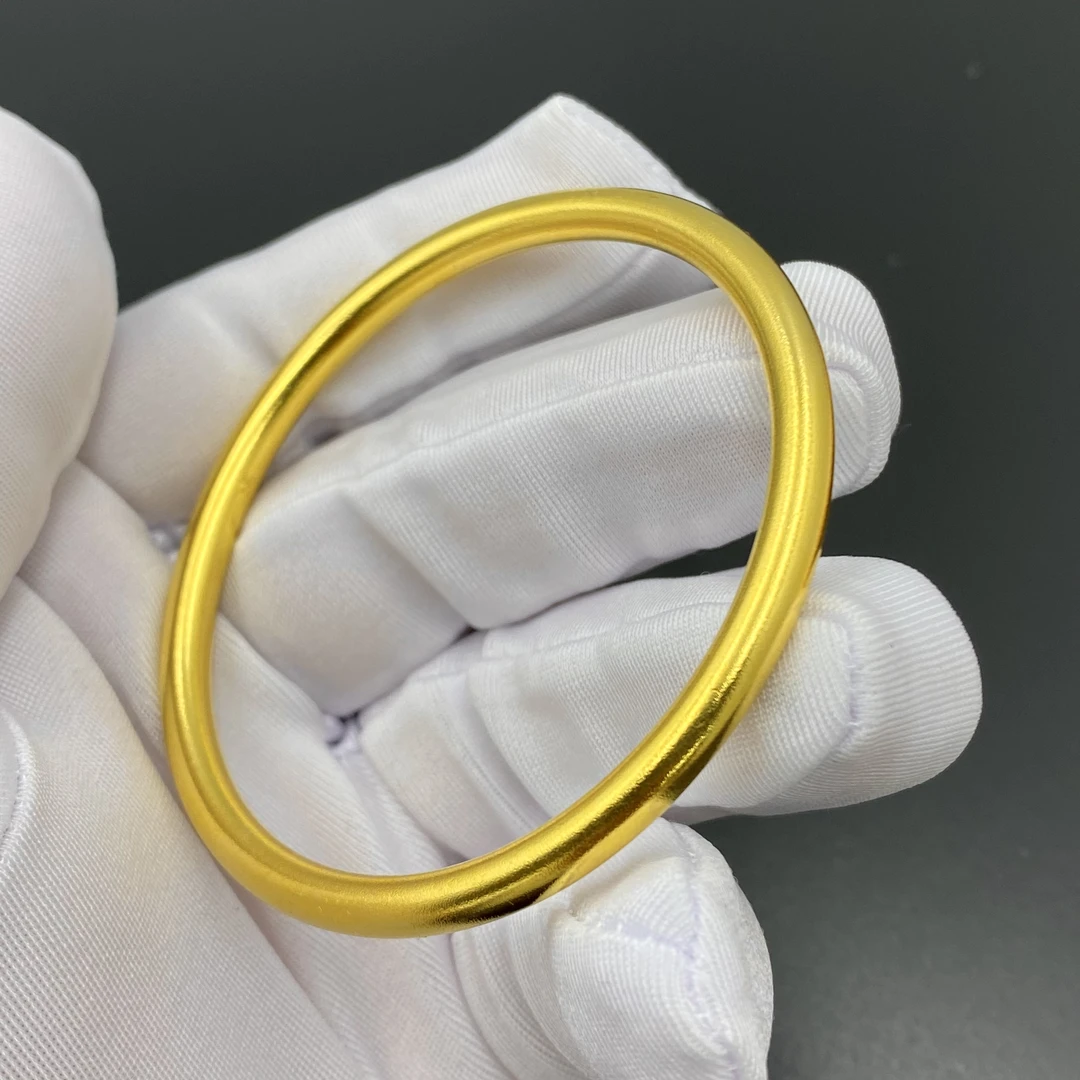 足银手镯 古法素圈手镯 足银999实心百搭传承简约手镯