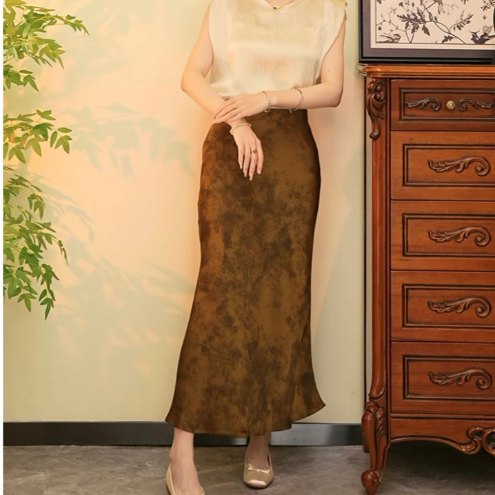 夏季新款新中式连衣裙旗袍女流行风鱼尾裙包臀显瘦国风旗袍