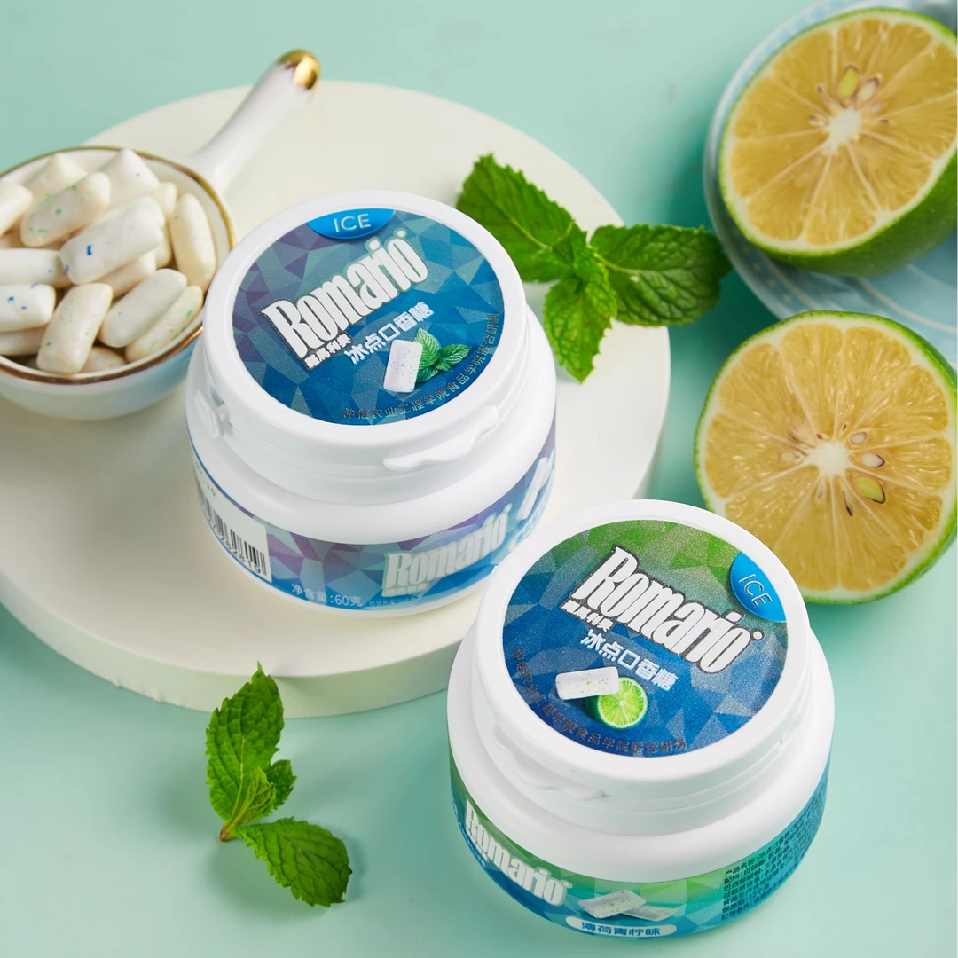 ROMARIO/罗马利奥 60g冰点薄荷留兰香 薄荷青柠味口香糖2瓶