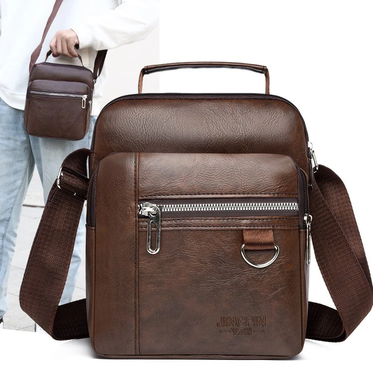 男士商务休闲手提包大容量单肩斜挎包简约百搭