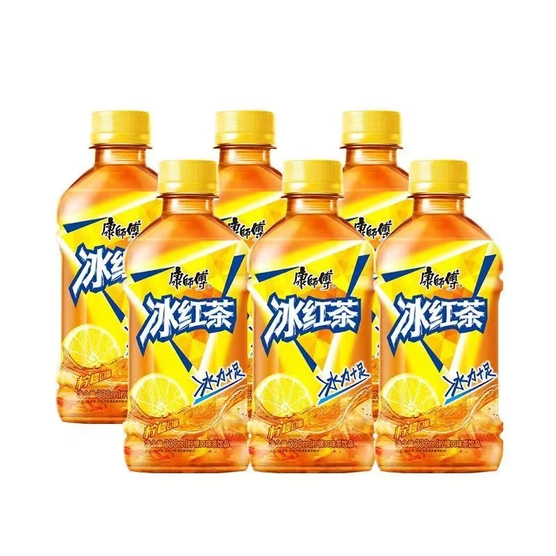 康师傅冰红茶330ml*6/12瓶夏季冰镇柠檬味饮料夏日饮品迷你装爆款