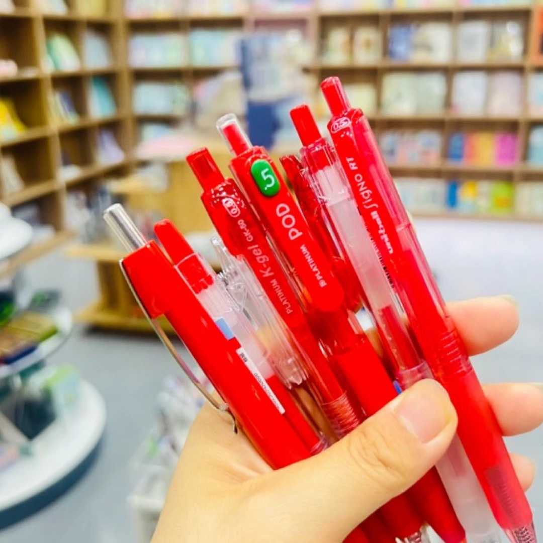进口品牌全按动的红笔组合教师用红笔更正用