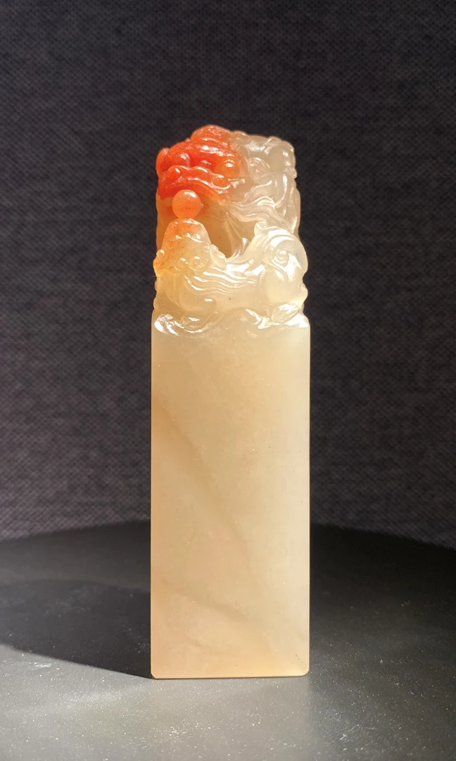 寿山水洞石〈鸿运当头〉石癫作