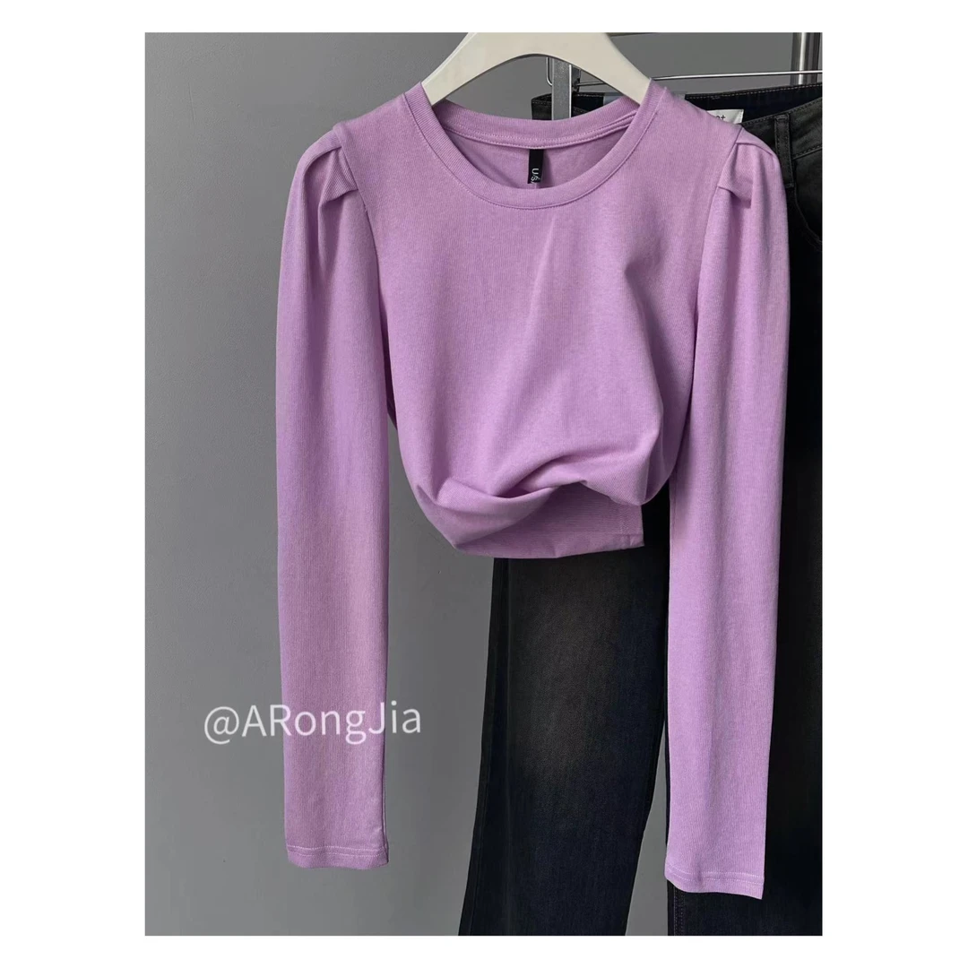 【ARONG阿荣家】长袖T60098-紫色-F