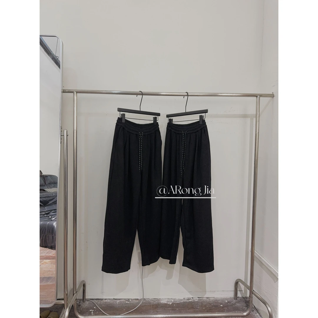 【ARONG阿荣家】麻花抽绳裤子-08365-黑色-SML