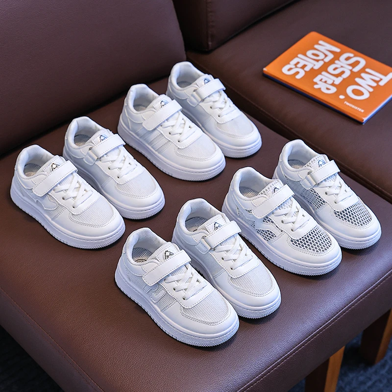 儿童学生小白鞋2025新款百搭轻便男童鞋休闲单鞋女童小童大童板鞋