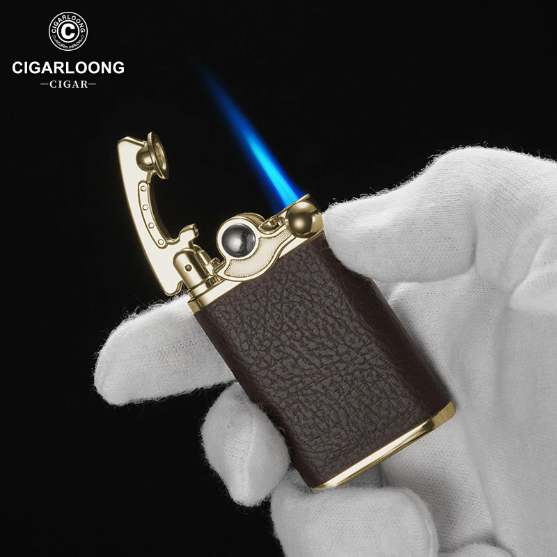 CIGARLOONG茄龙雪茄打火机创意便携直冲点烟器皮质机身 CLB-22CD2