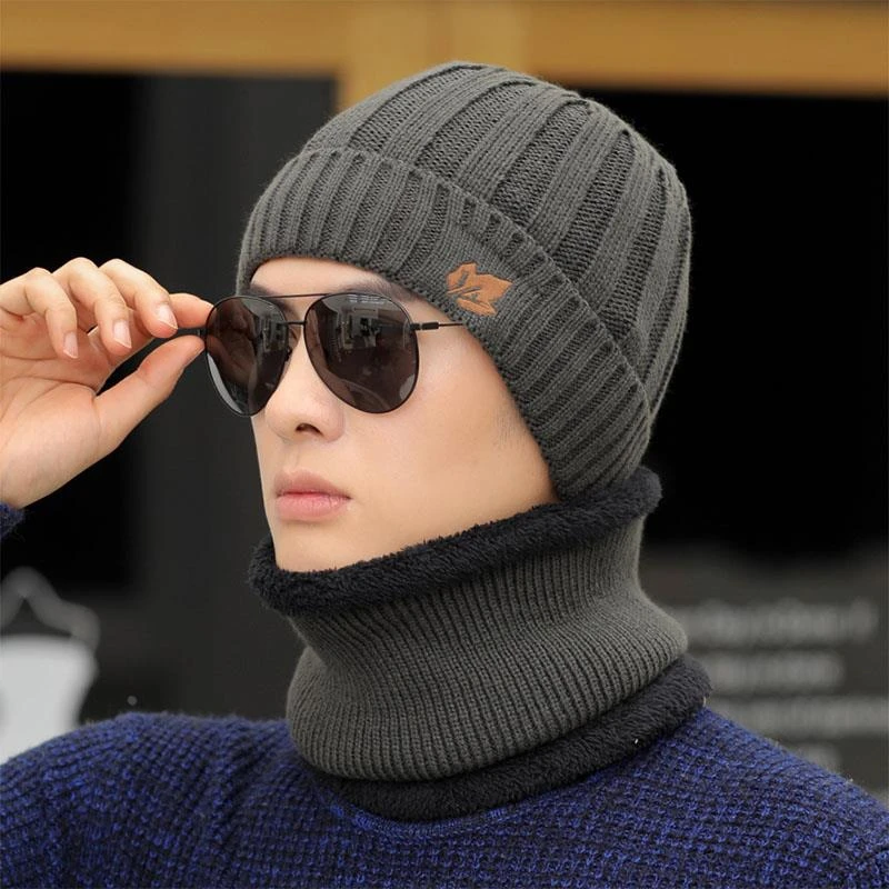 帽子男秋冬季毛线帽加厚保暖针织潮青年户外防寒棉帽男士冬天韩版