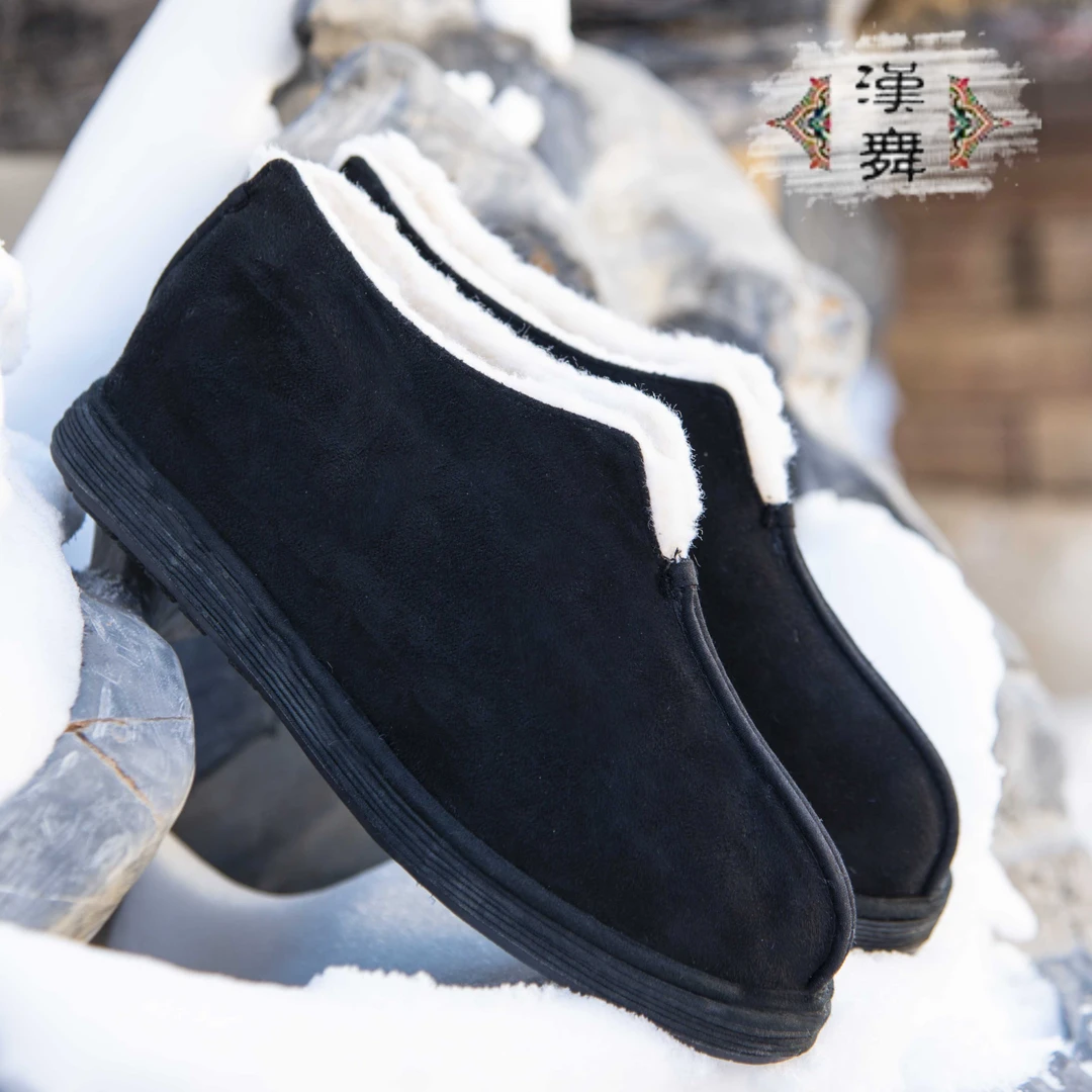 【暖冬】中国风布鞋短筒加厚软底防滑秋冬棉鞋男女款