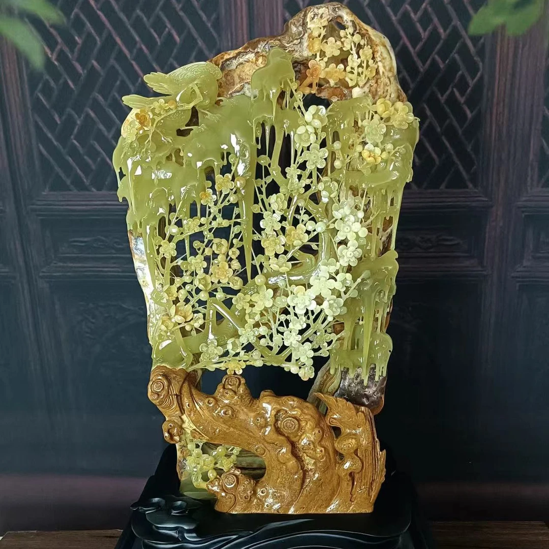 天然家居饰品摆件玉石雕刻工艺品乔迁开业酒店玄关酒柜办公室