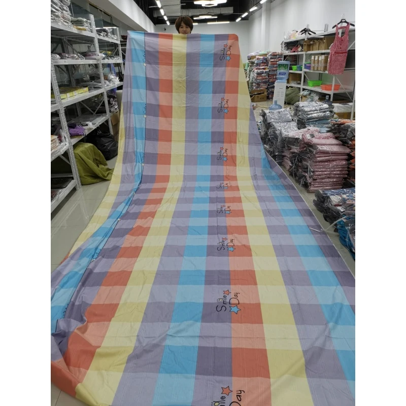 老杨家纺纯棉布料4米*2.5米{字母格韵}