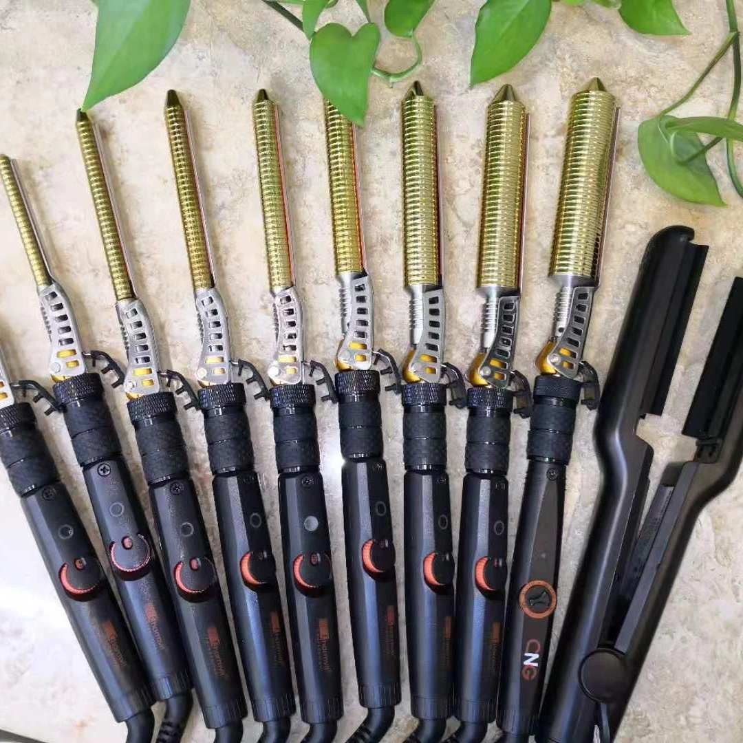金色带胶片卷发器烫发棒