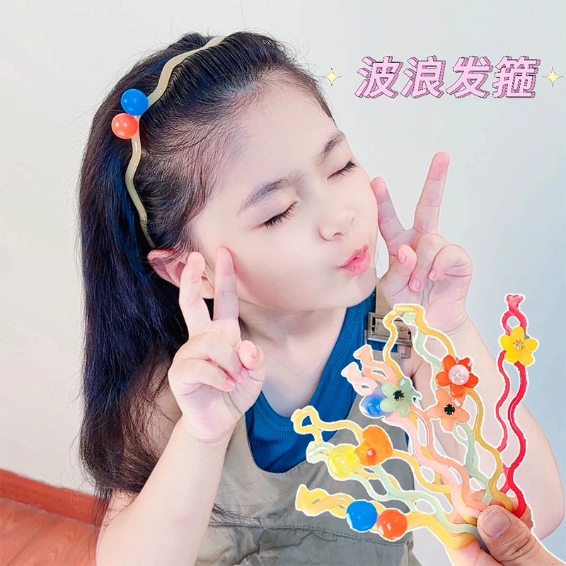2024新款儿童发箍女童不勒头多巴胺发卡小女孩发款箍碎发头箍发捆