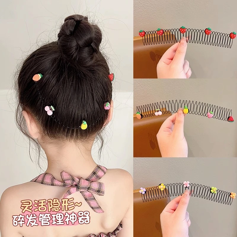 儿童碎发神器后脑勺隐形插梳发卡新款拉拉发梳女童发箍小女孩头饰
